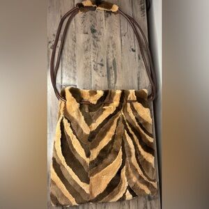 Giuliani Teso Dyed Mink Hobo Shoulder Tote